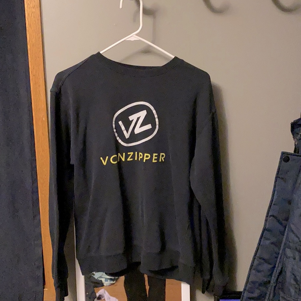 Black Von Zipper sweatshirt. Size large